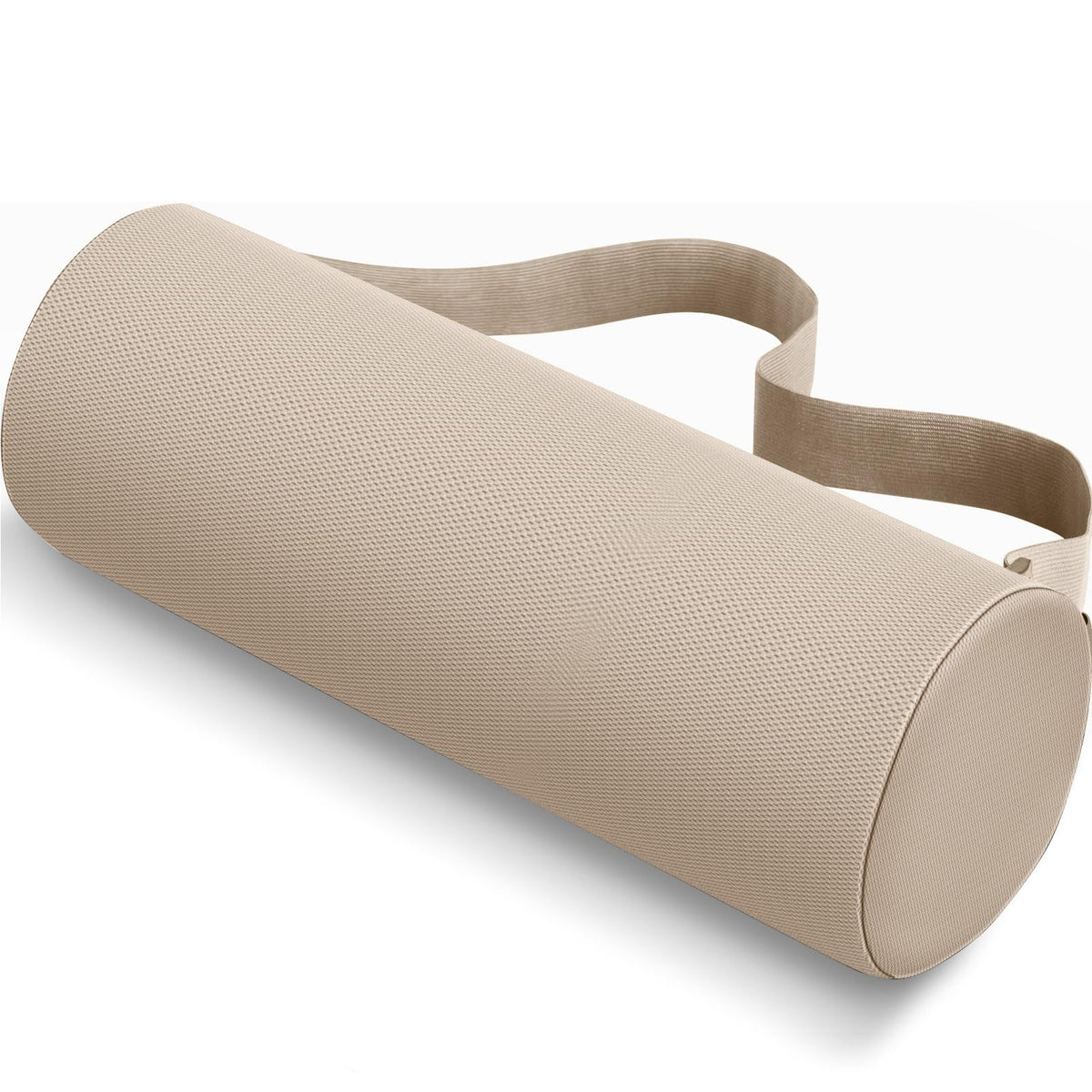 CushZone Lumbar Roll Support Pillow, Memory Foam Back Cushion, Black