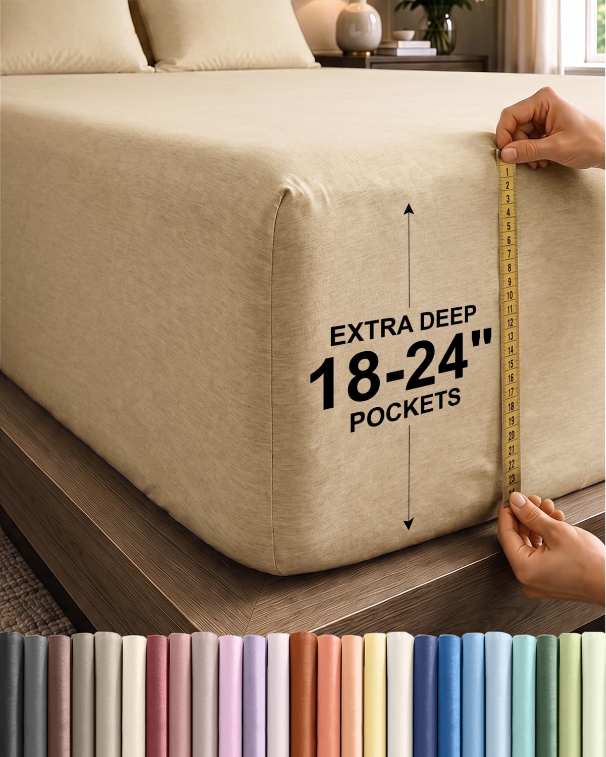 CGK Extra Deep Queen Single Fitted Sheet Only - Brown