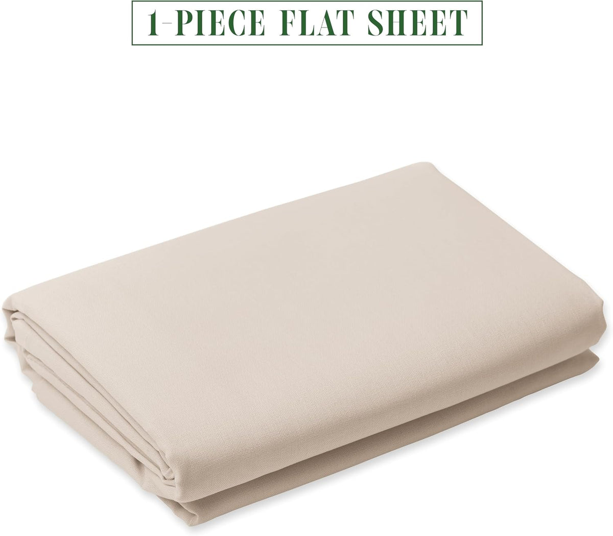 Luxury Flat Sheet on Amazon Elegant Comfort Wrinkle-Free 1500 Premier Hotel Quality 1-Piece Flat Sheet, King Size, Cream