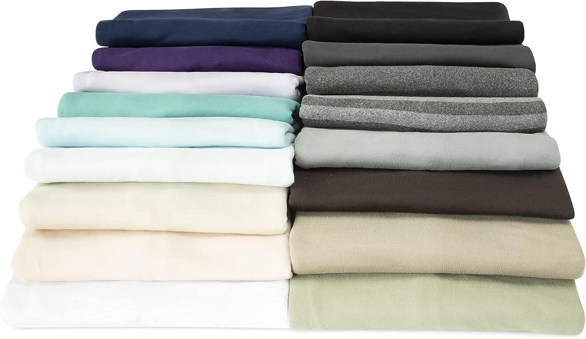 N&Y HOME Jersey Knit Pillow Cases Standard/Queen Set of 2, Light Gray