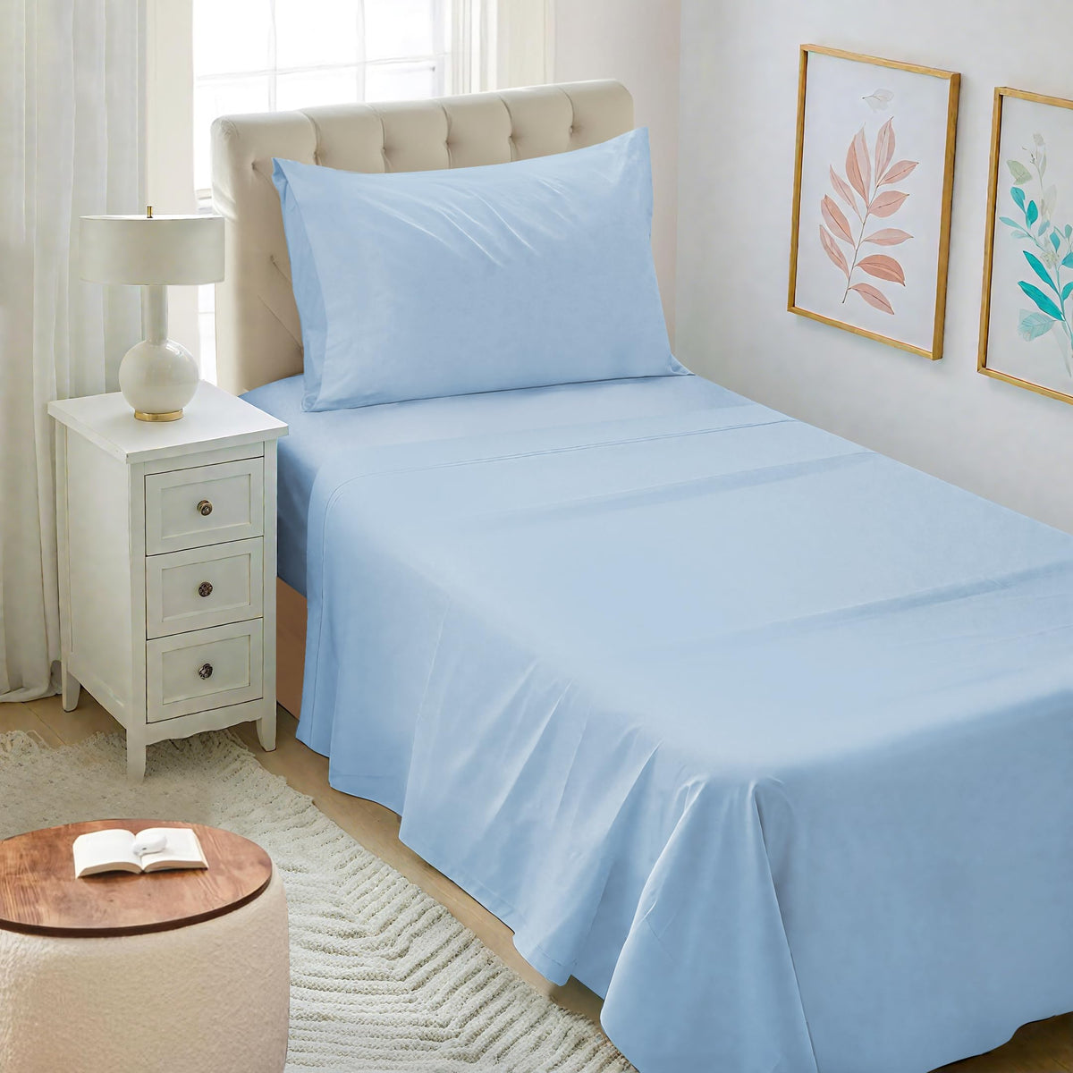 Mejoroom Queen Size Sheet Set - Hotel Luxury 1800 Bedding Sheets & Pillowcases - Deep Pocket Fitted Sheet, Soft, Breathable, Wrinkle & Fade Resistant - 4 Piece (Queen, Blush Pink)