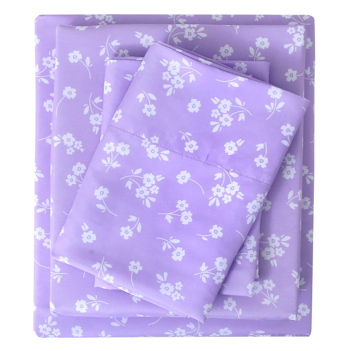 Viviland Floral Twin Sheet Set - 3 Piece Vintage Pink & Yellow Flower Patterned Bed Sheets - Soft, Breathable Microfiber Sheets with Deep Pocket, Non-Slip Fitted Sheets & Pillowcases