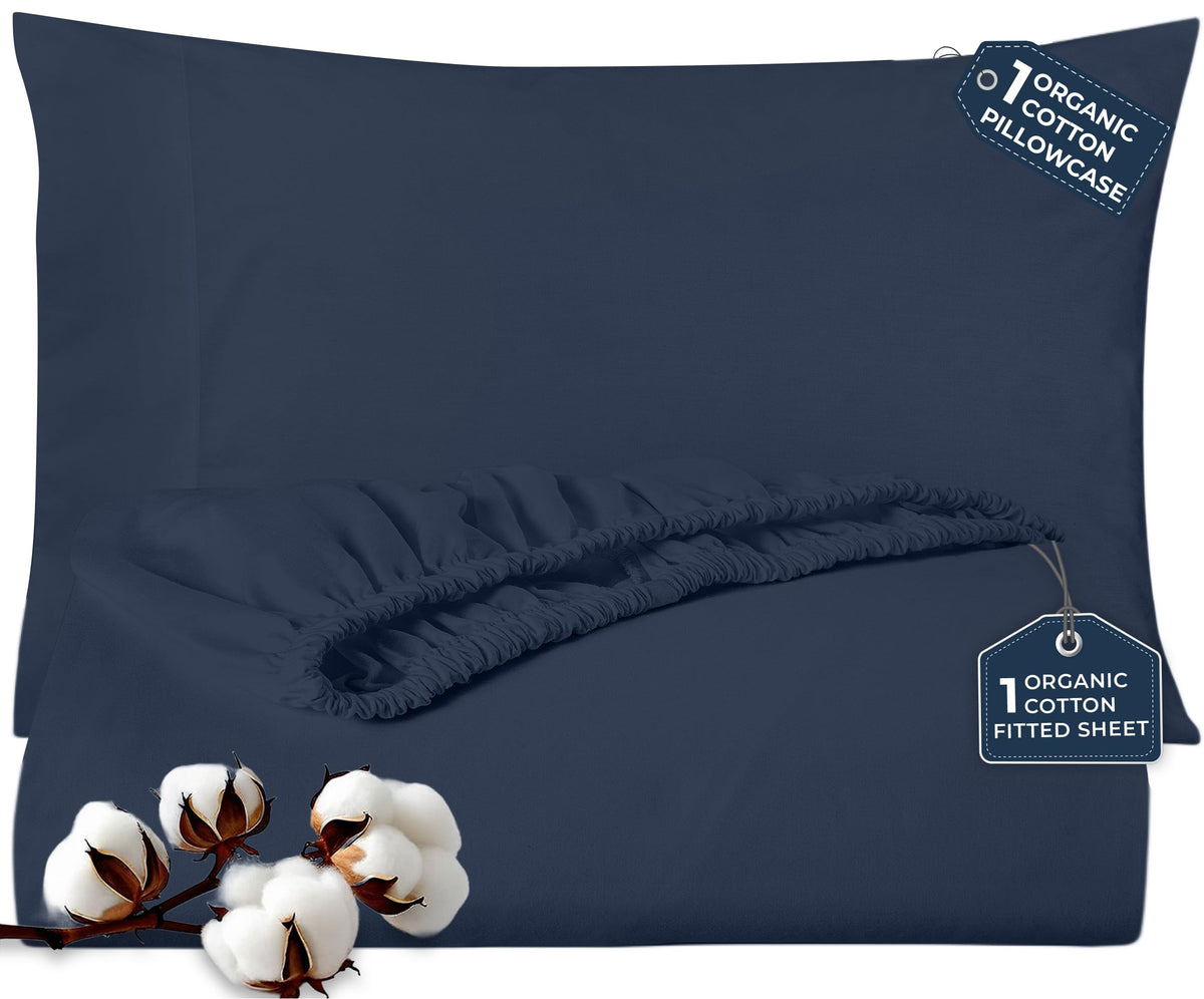 Royale Linen Fitted Sheet With Pillowcases - Queen Fitted Sheets With 2 Pillowcase - 300 Thread Count 100% Organic Cotton - Fit Mattress Up to 18" Deep - Soft & Breathable - Sage Green (No Flat Sheet)