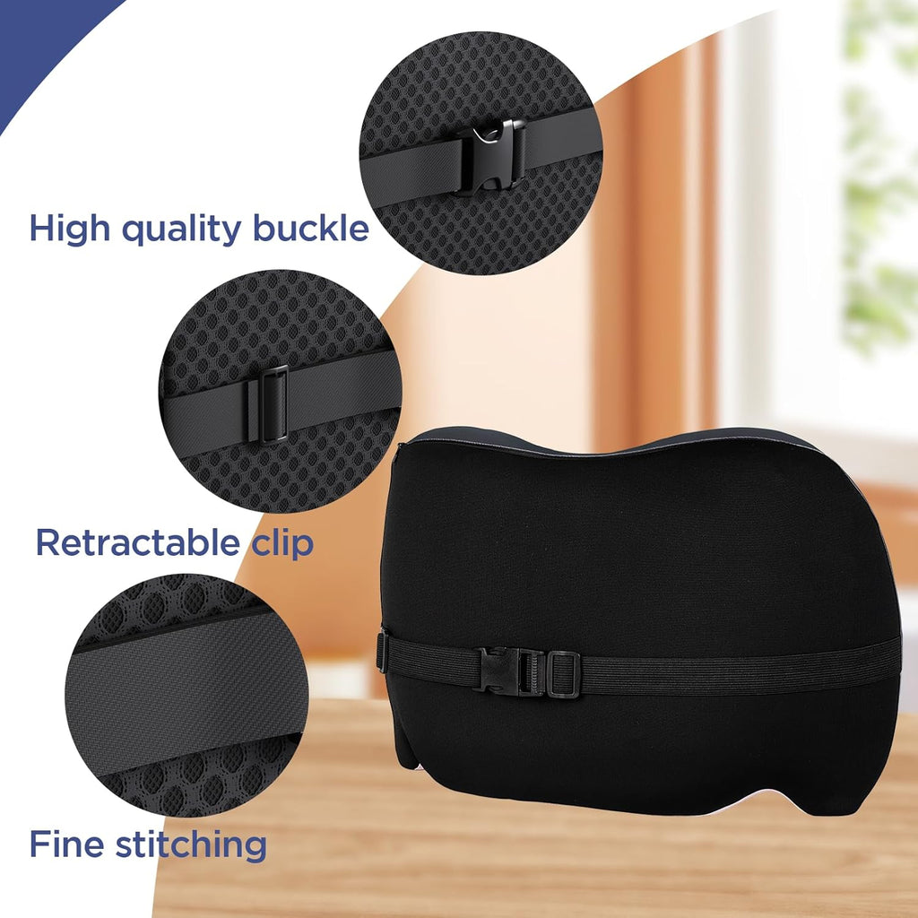 Lumbar Support Pillow for Office Chair, Memory Foam Car Back Cushion