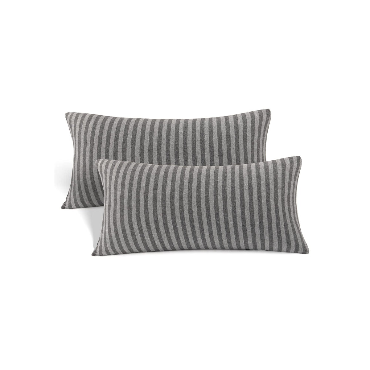 N&Y HOME Jersey Knit Pillow Cases Standard/Queen Set of 2, Light Gray