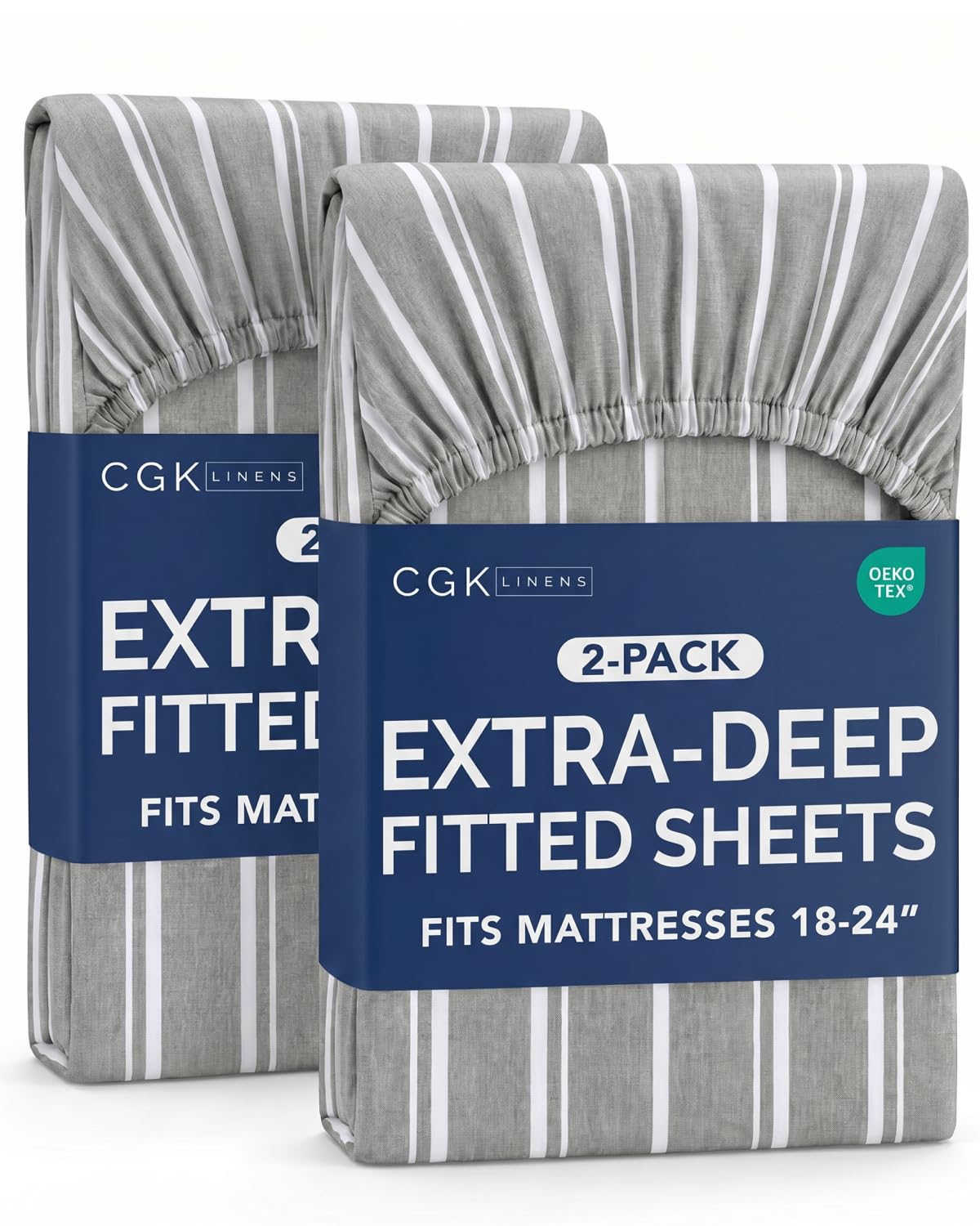 CGK Extra Deep Queen Single Fitted Sheet Only - Brown