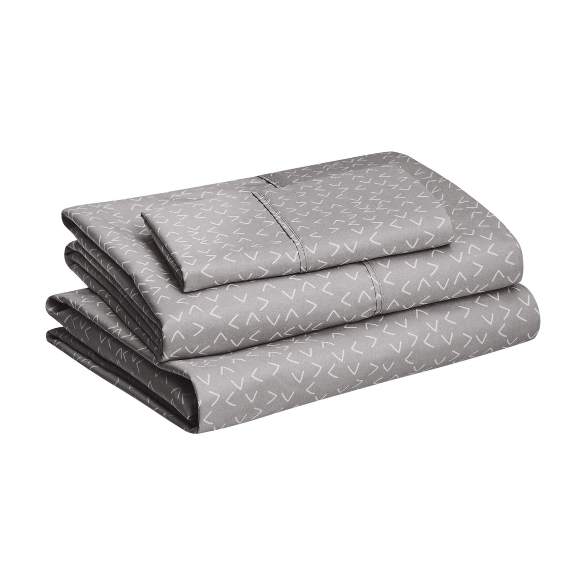 Amazon Basics Lightweight Super Soft Easy Care Wrinkle-Free Breathable Brushed Microfiber 3-Piece Bed Sheet Set with 14-Inch Deep Pockets, Twin, Dark Gray, Solid