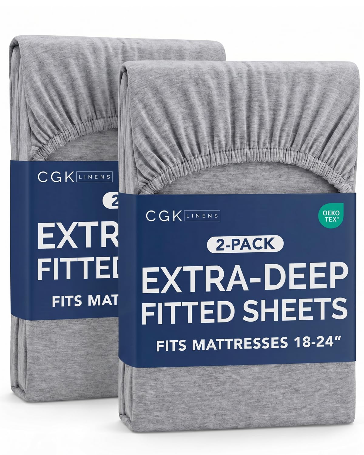 CGK Extra Deep Queen Single Fitted Sheet Only - Brown