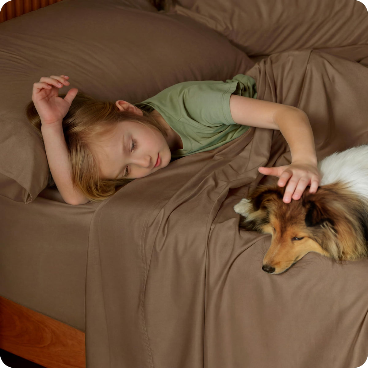 Bedsure PureWoven 100% Rayon Derived from Bamboo, King Size Sheets Set