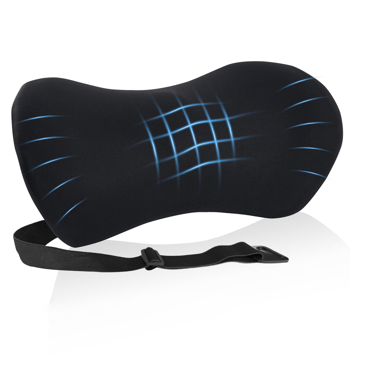 Lumbar Pillow, Memory Foam Lumbar Support Pillow for Office Chair and Car Seat, Back Support Pillow for Lower Back Pain Relief, Support Cushion Back Pillow for Sleeping, Driving, Resting