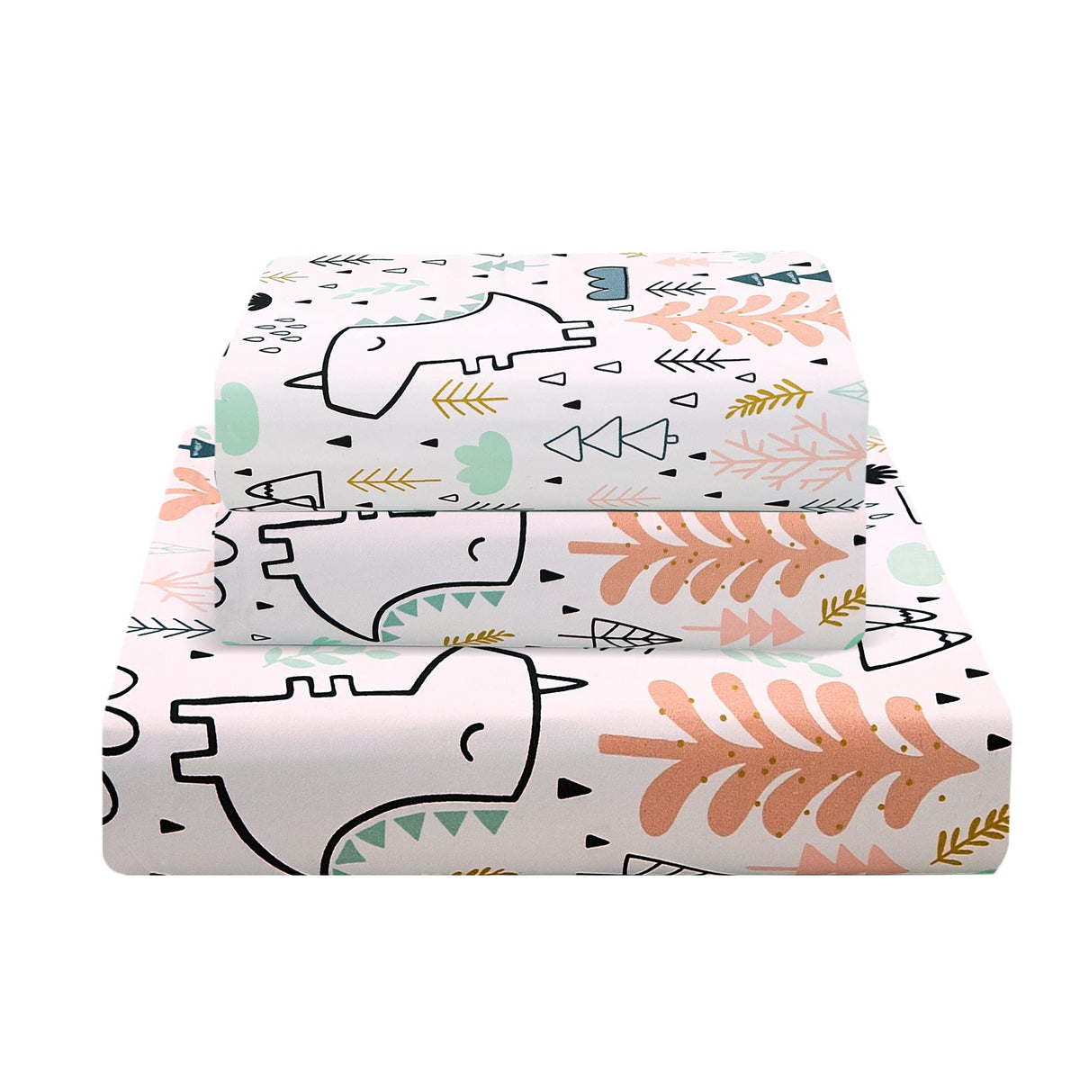 JSD Pink Unicorn Rainbow Kids Twin Sheet Set for Girls 3 Piece