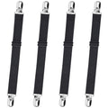 Sopito Sheet Straps, Adjustable Elastic Bed Sheet Holder, 4pcs White