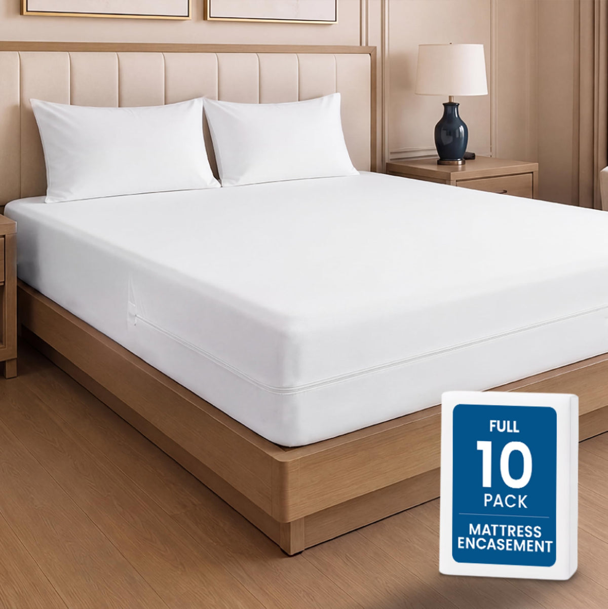 Utopia Bedding King Size Mattress Protector Zippered, 100% Waterproof