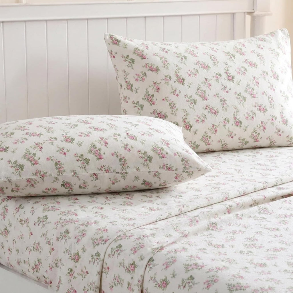 Laura Ashley - Twin Sheet Set with Fitted Sheet & Pillowcase