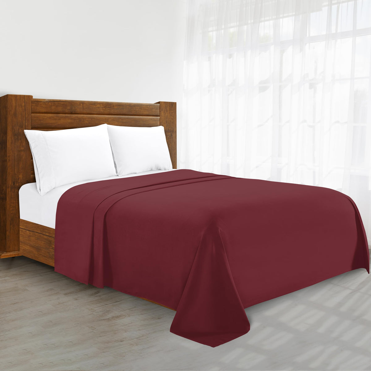 Luxury Flat Sheet on Amazon Elegant Comfort Wrinkle-Free 1500 Premier Hotel Quality 1-Piece Flat Sheet, King Size, Cream