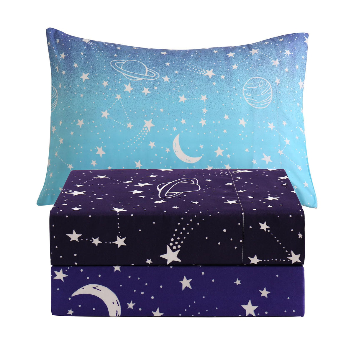 JSD Pink Unicorn Rainbow Kids Twin Sheet Set for Girls 3 Piece