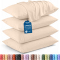 Pillow Covers Queen Size Set of 4, Soft and Comfy Pillow Cases, White
