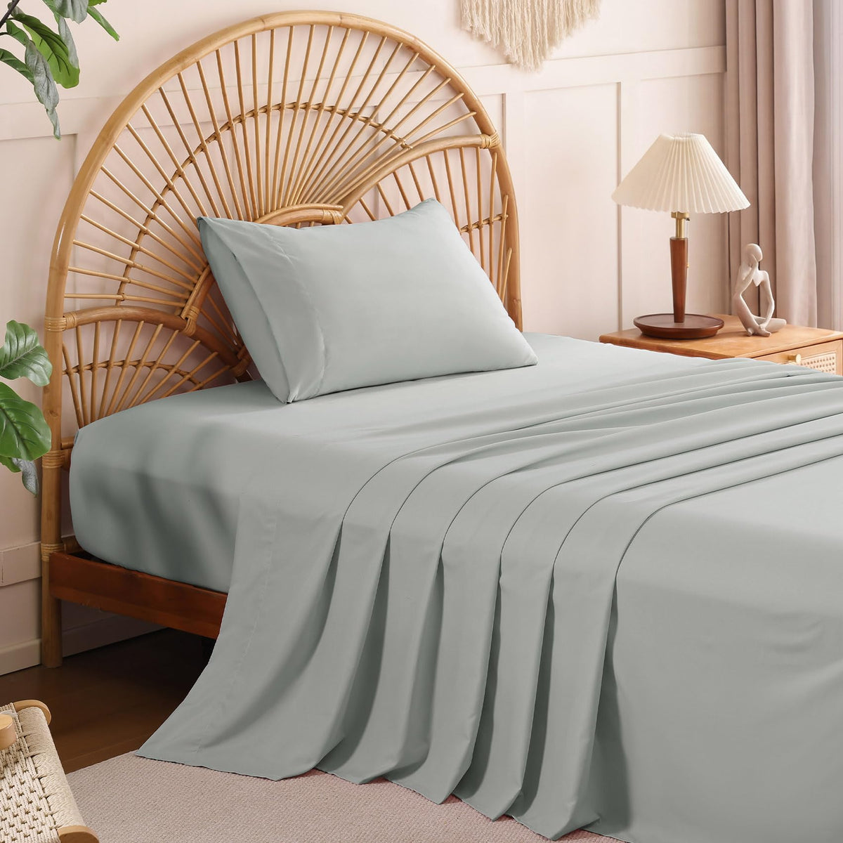 Full Size Sheet Sets, 4 Piece 15" Deep Pocket Full Sheet Set - White