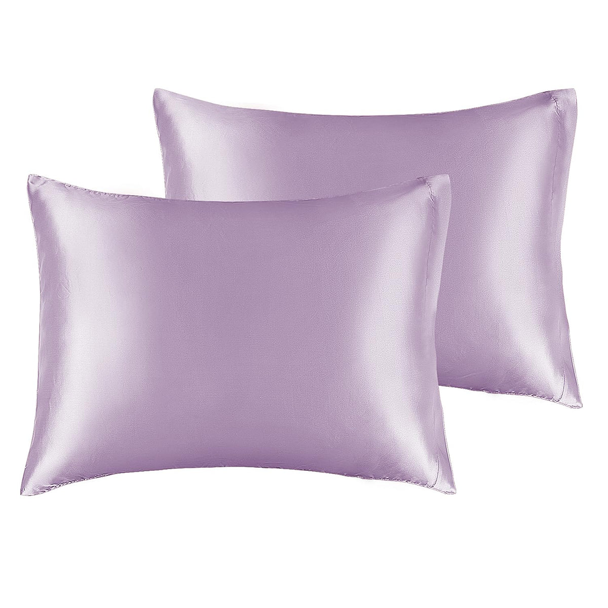 BEDELITE Satin Pillowcases, Queen Size 20x30 Inch, Dark Grey, Set of 2