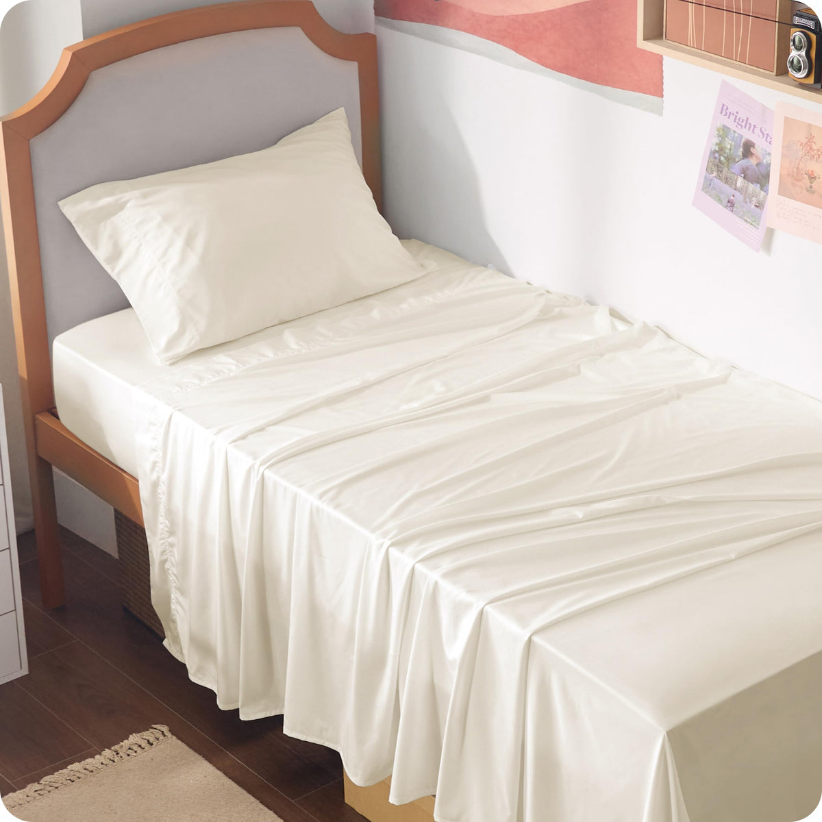 Bedsure PureWoven 100% Rayon Derived from Bamboo, King Size Sheets Set