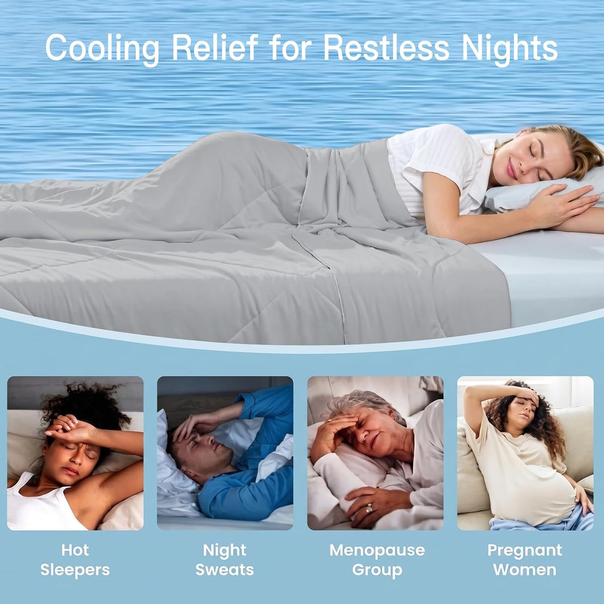 Quataly Cooling Comforter Set Twin Size Breathable Comforter with Sheets