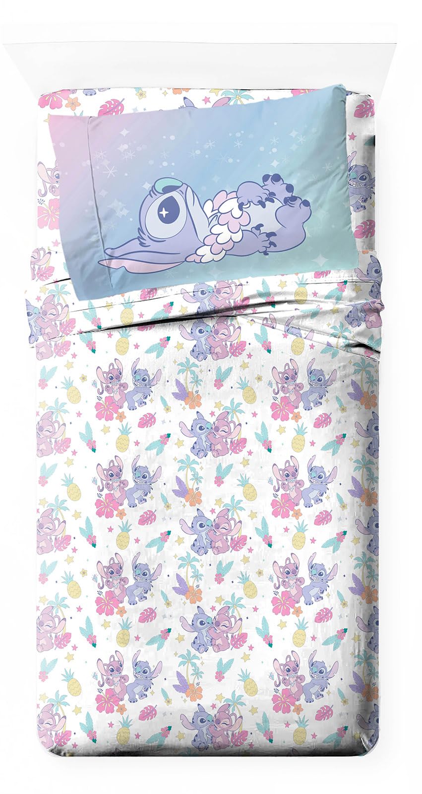 Jay Franco Disney Lilo & Stitch Full Size Sheet Set - 4 Piece Kids Bedding