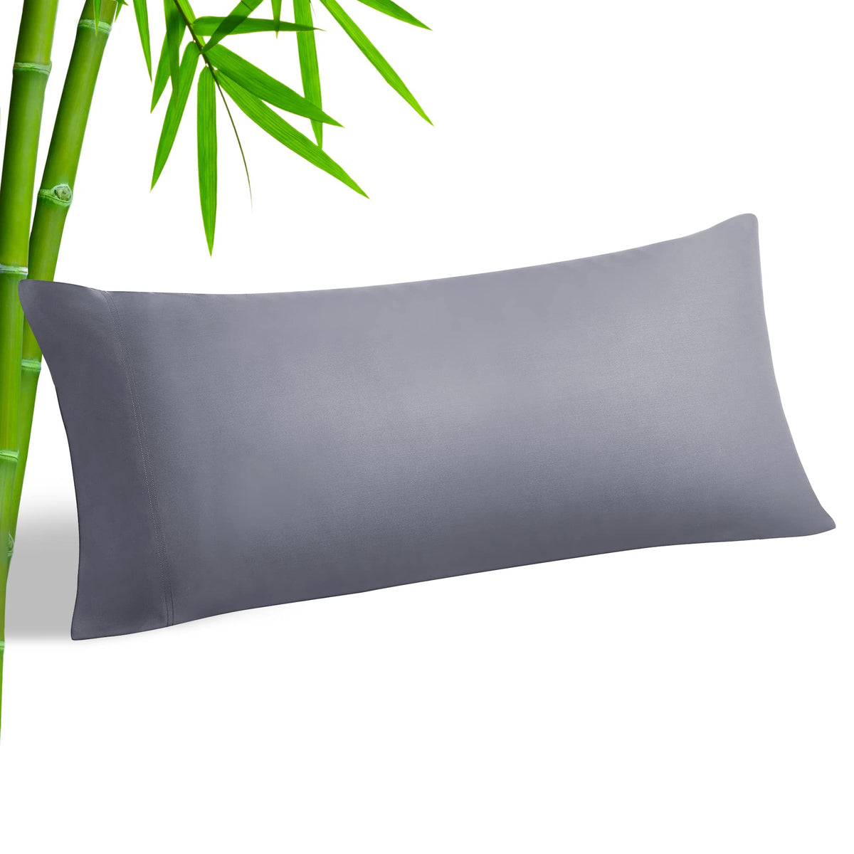BEDELITE Cooling Pillow Cases Queen Size Set of 2, Rayon from Bamboo, Grey