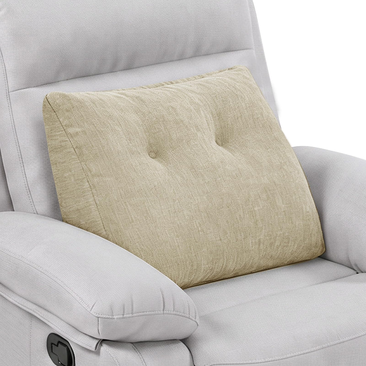 Lumbar Support Pillow for Recliner Chair with Headrest, Dual-Layer Large Back Pillow for Deep Couch & Sofa, Memory Foam Lower Back Support Cushion Set for Sciatica Relief Dark Grey