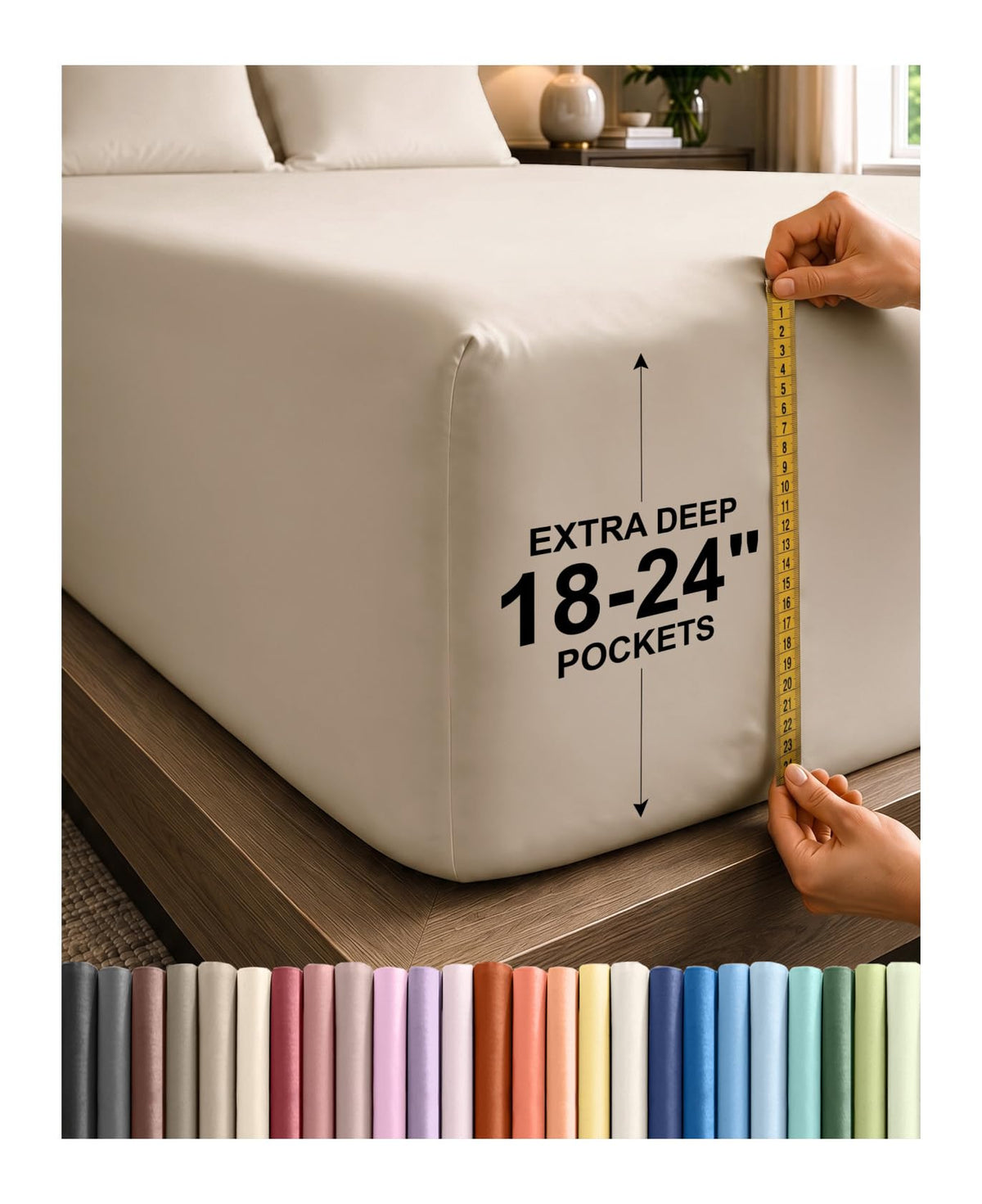 CGK Extra Deep Queen Single Fitted Sheet Only - Brown
