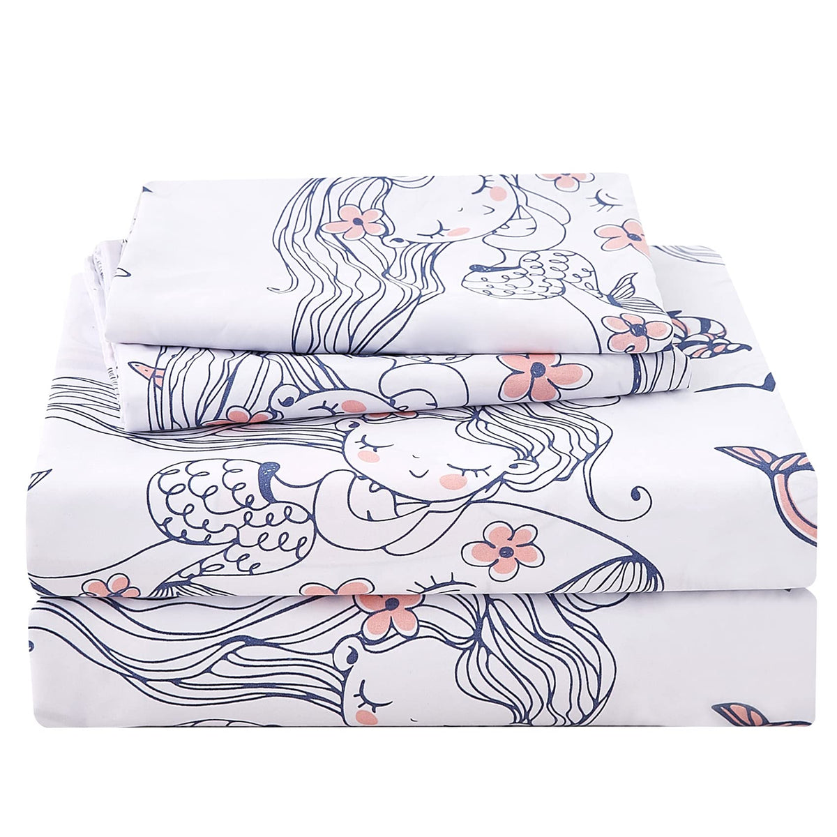 JSD Pink Unicorn Rainbow Kids Twin Sheet Set for Girls 3 Piece