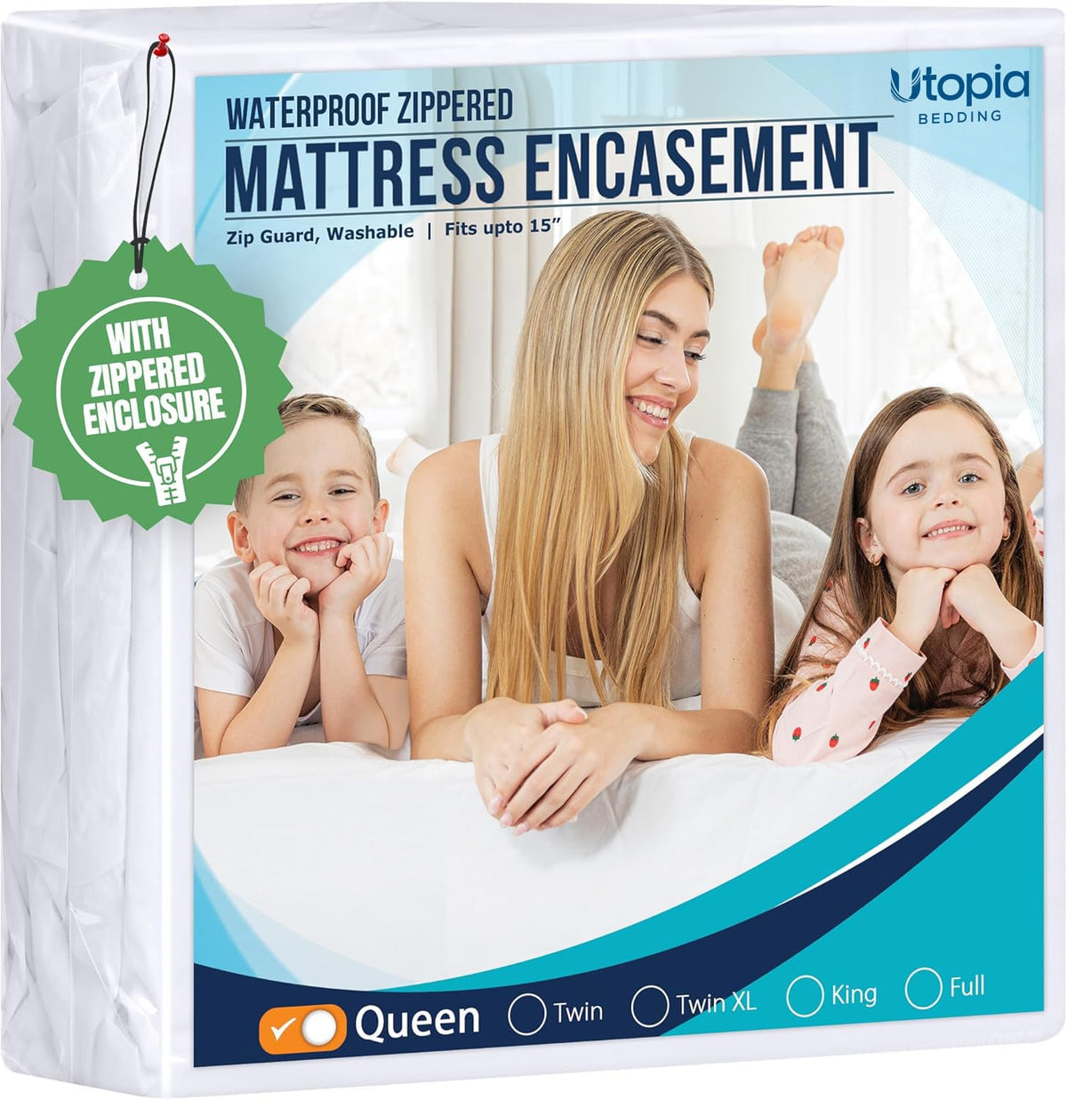 Utopia Bedding King Size Mattress Protector Zippered, 100% Waterproof