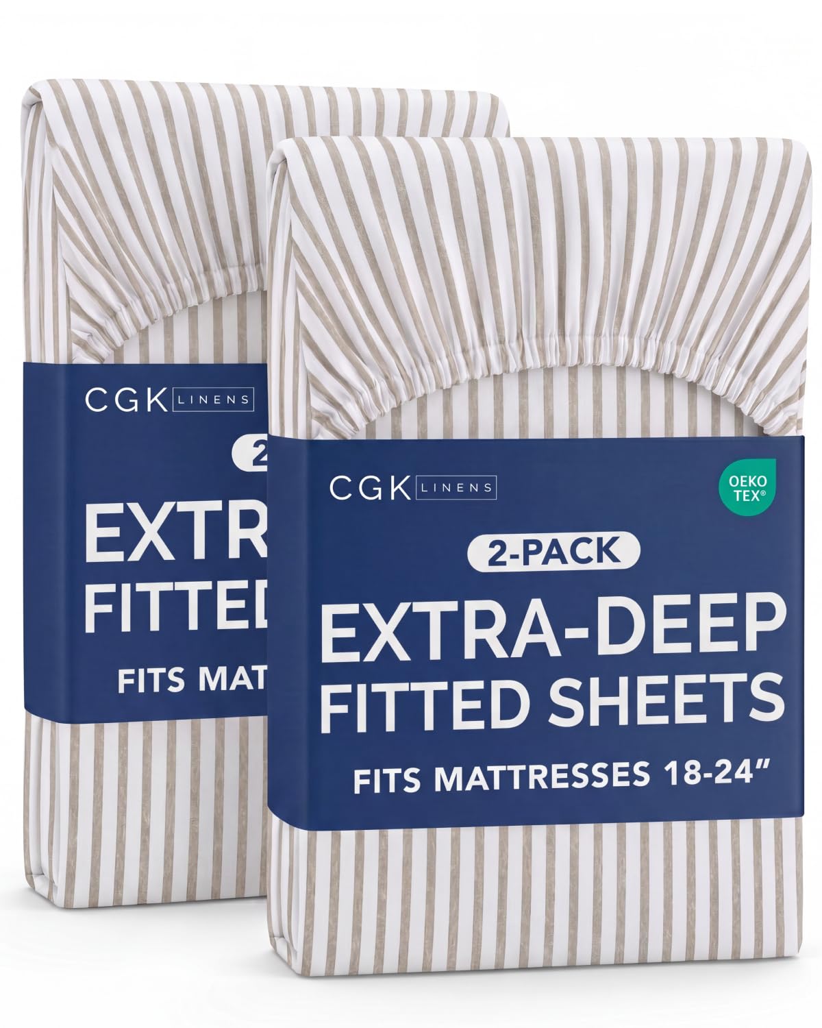 CGK Extra Deep Queen Single Fitted Sheet Only - Brown