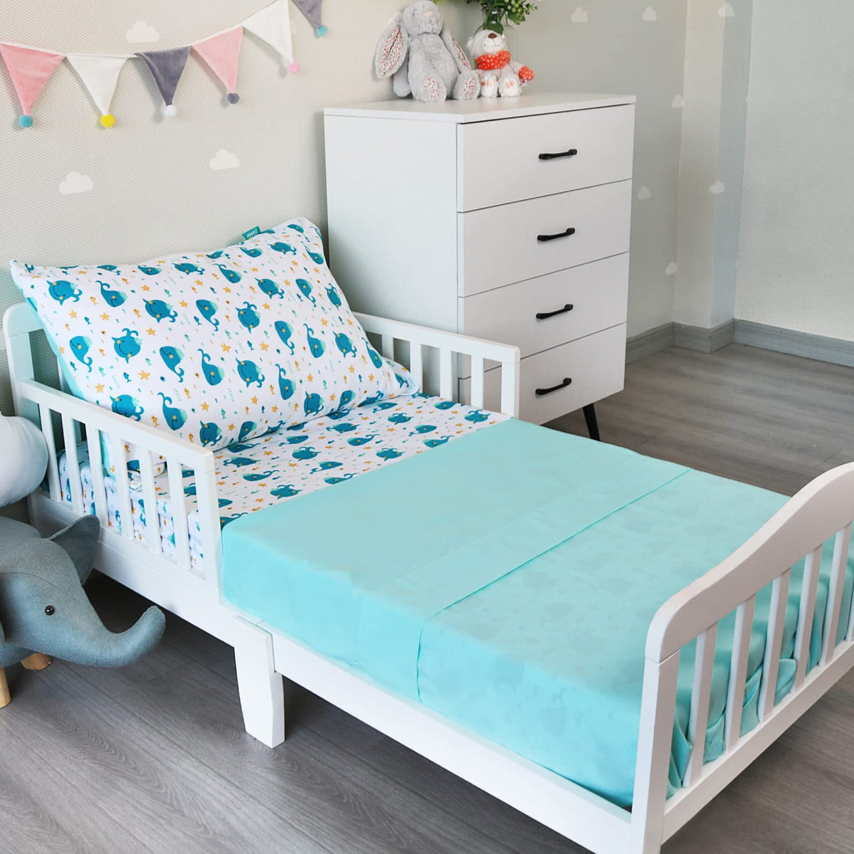 Biloban 3-Piece Toddler Sheet Set Microfiber, Toddler Bedding Set