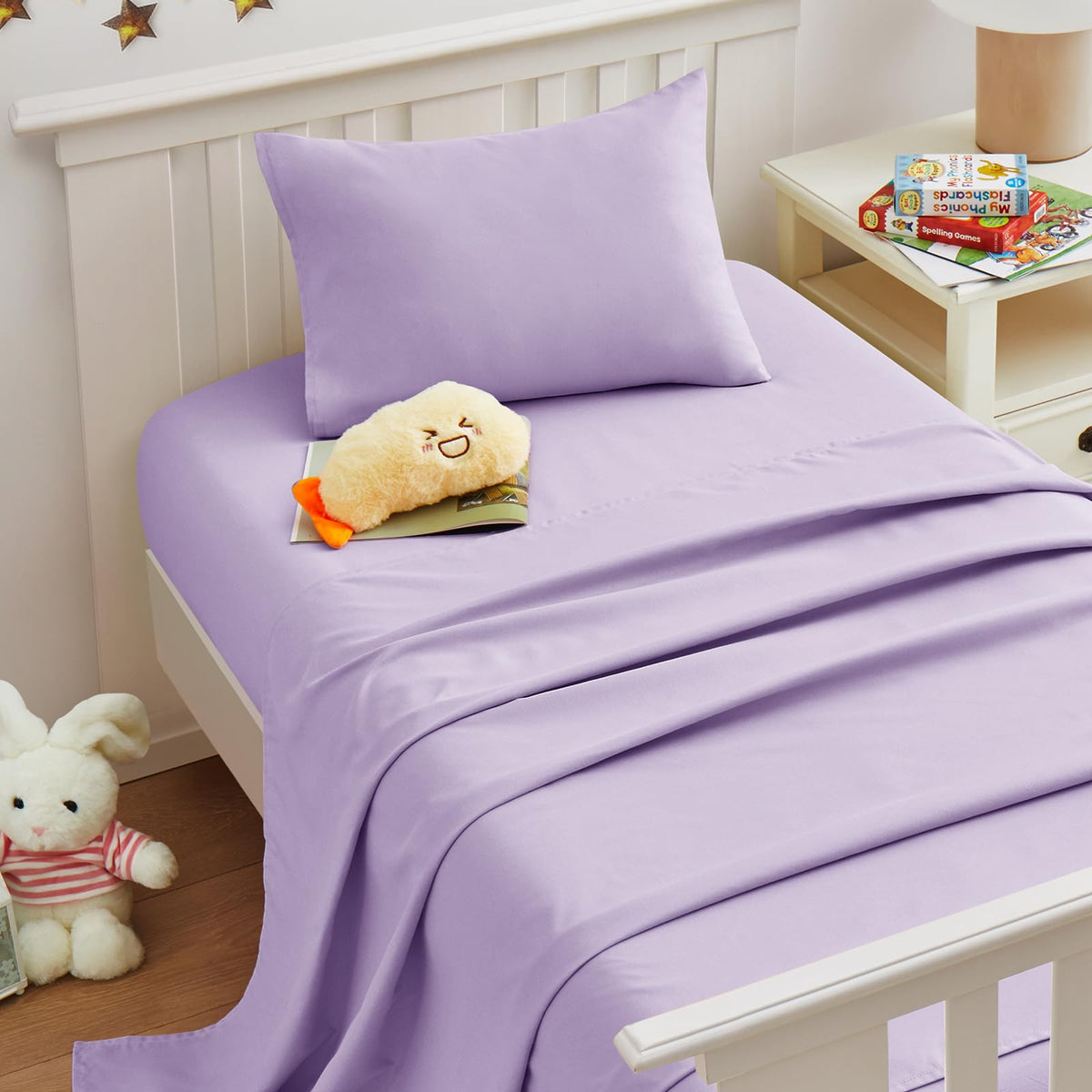 Light Pink Toddler Sheets, 3-Piece Pink Sheet Set for Toddler