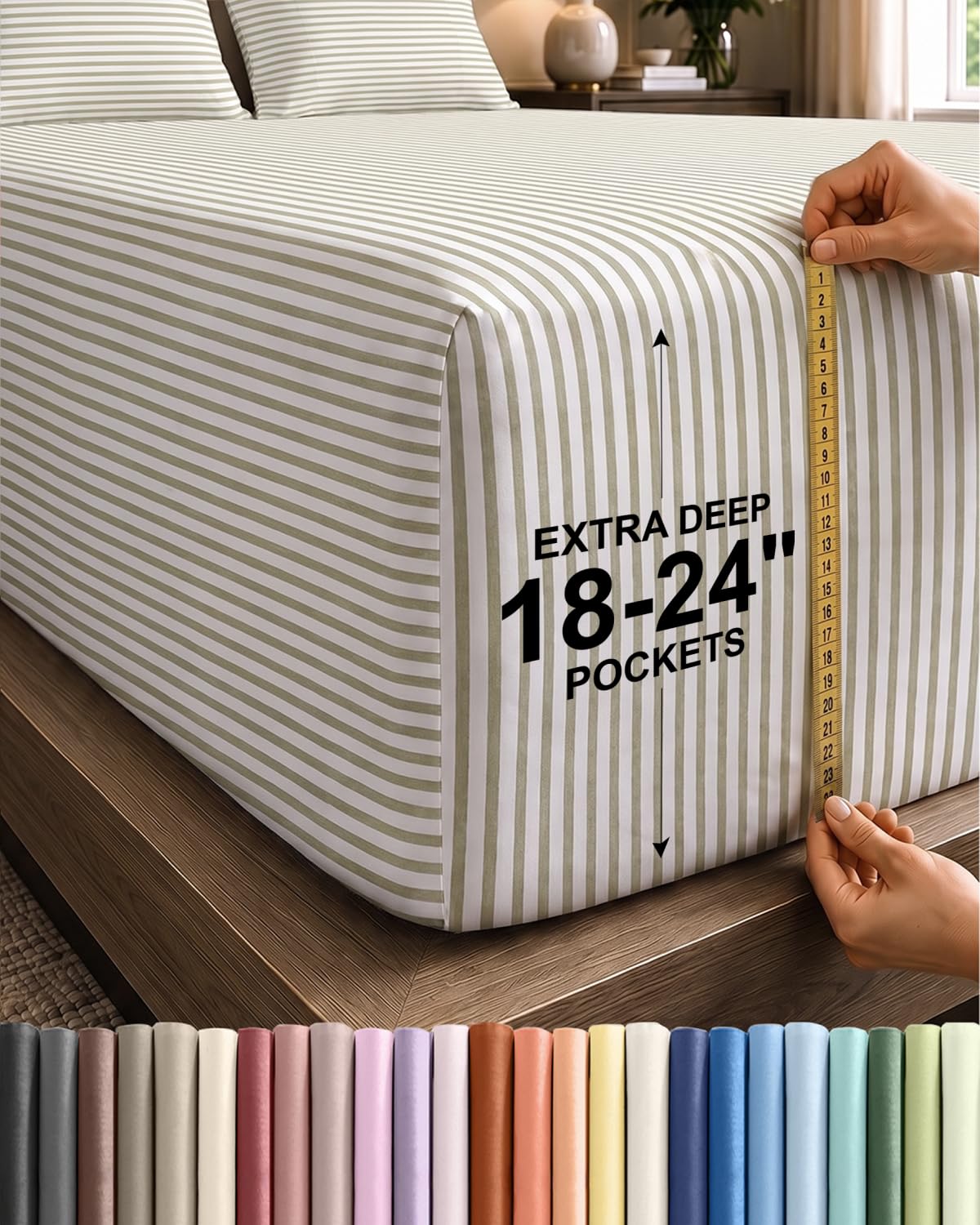 CGK Extra Deep Queen Single Fitted Sheet Only - Brown