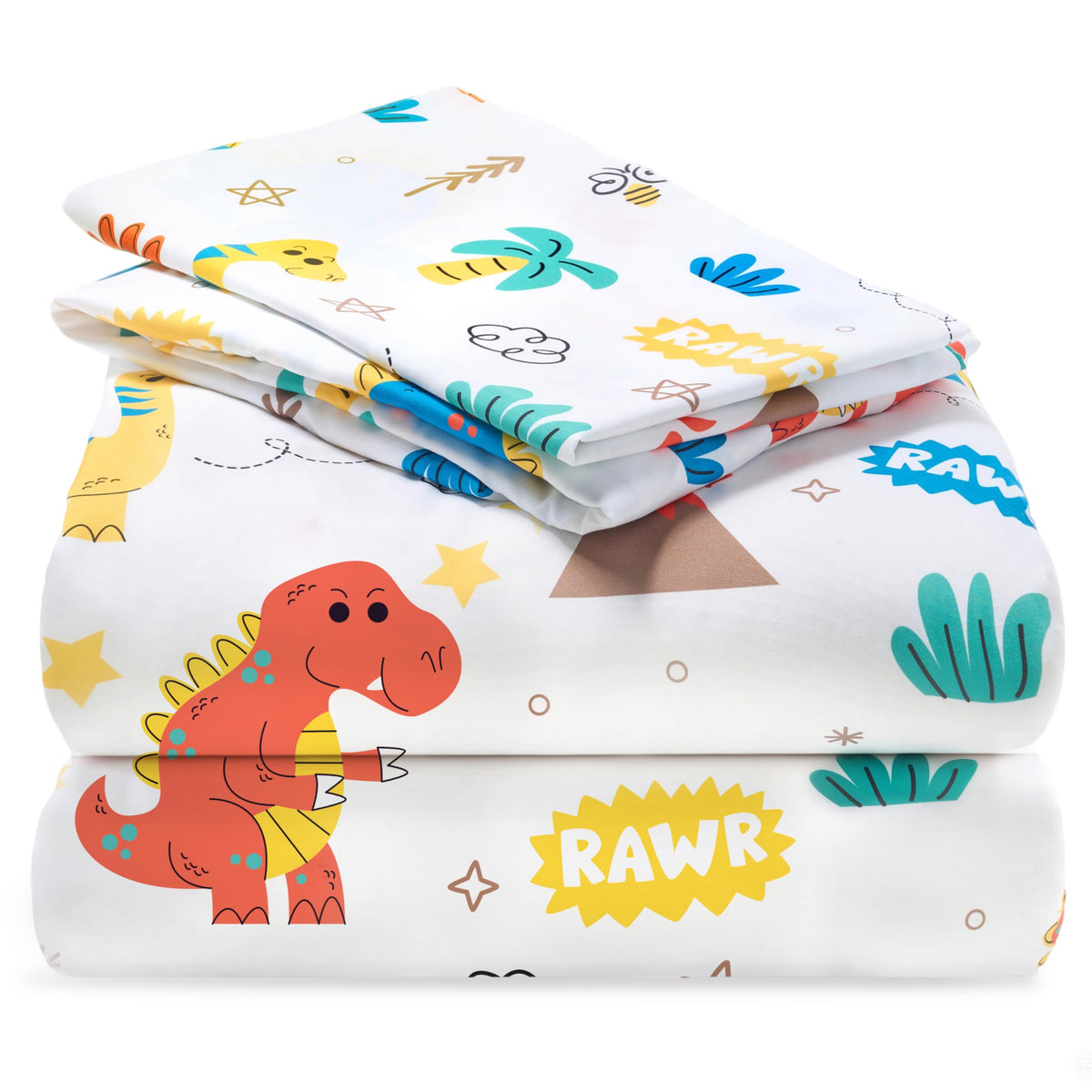Joiedomi Kids Twin Sheet Set Unicorn - 3 Piece Soft Microfiber Bed Sheets - Deep Pocket Wrinkle Free, Cozy Toddler Bedding Set, Fade Resistant Breathable for Boys Girls Teens