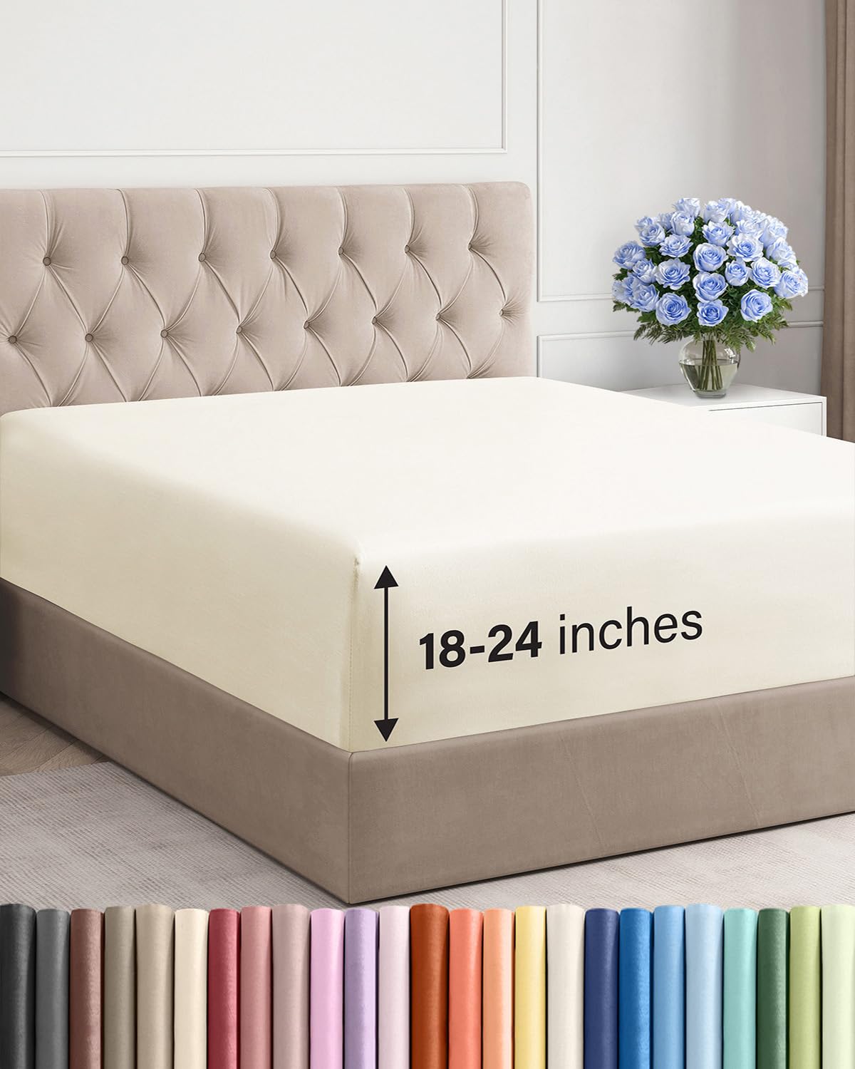 CGK Extra Deep Queen Single Fitted Sheet Only - Brown