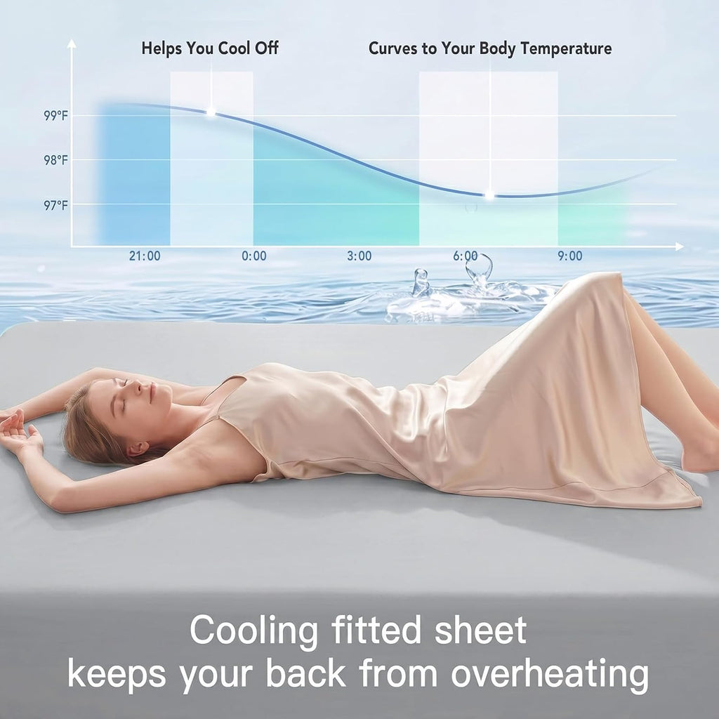 Quataly Cooling Comforter Set Twin Size Breathable Comforter with Sheets