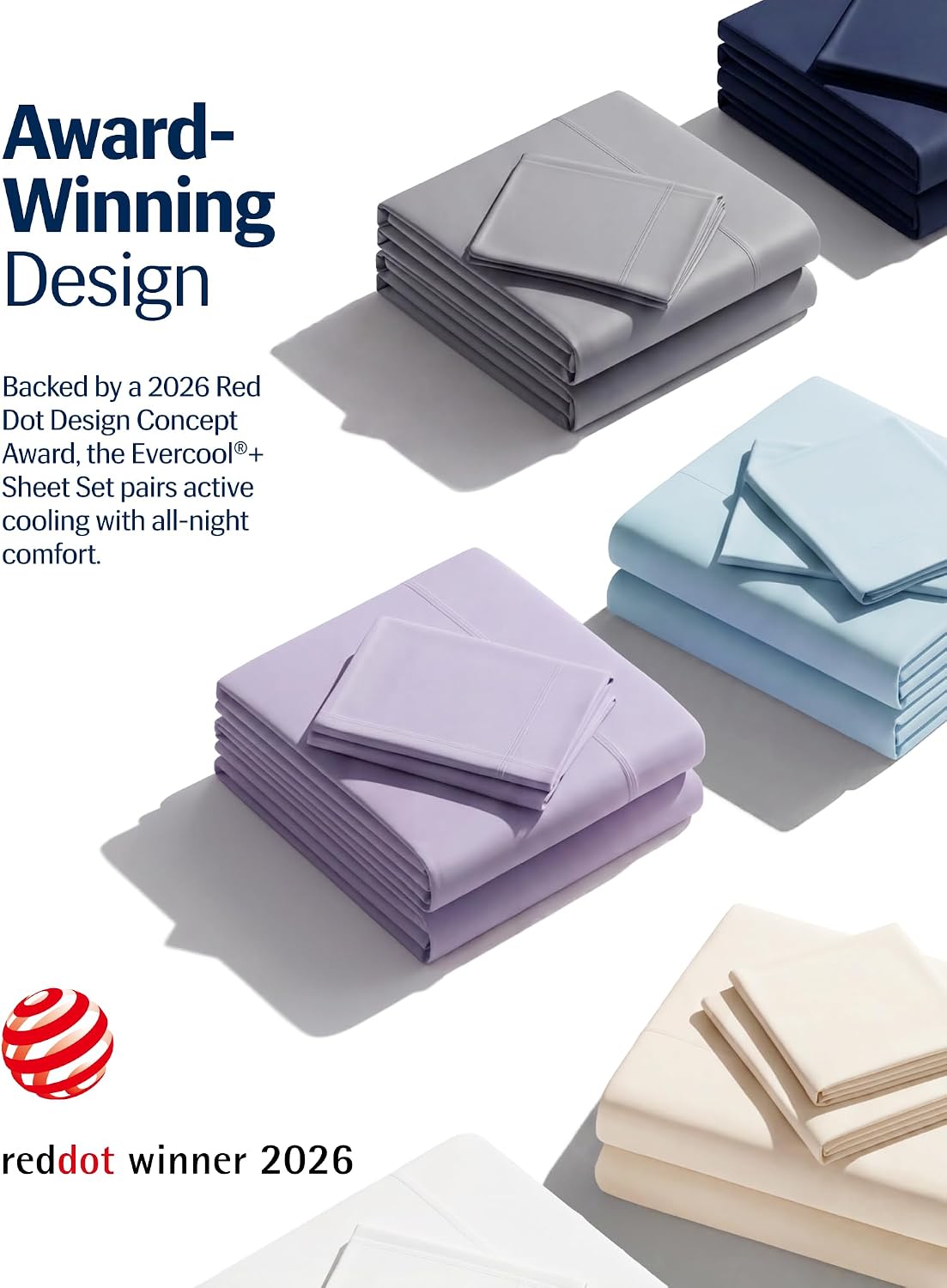 REST® Evercool® + Cooling Sheet Set for Hot Sleepers, Queen