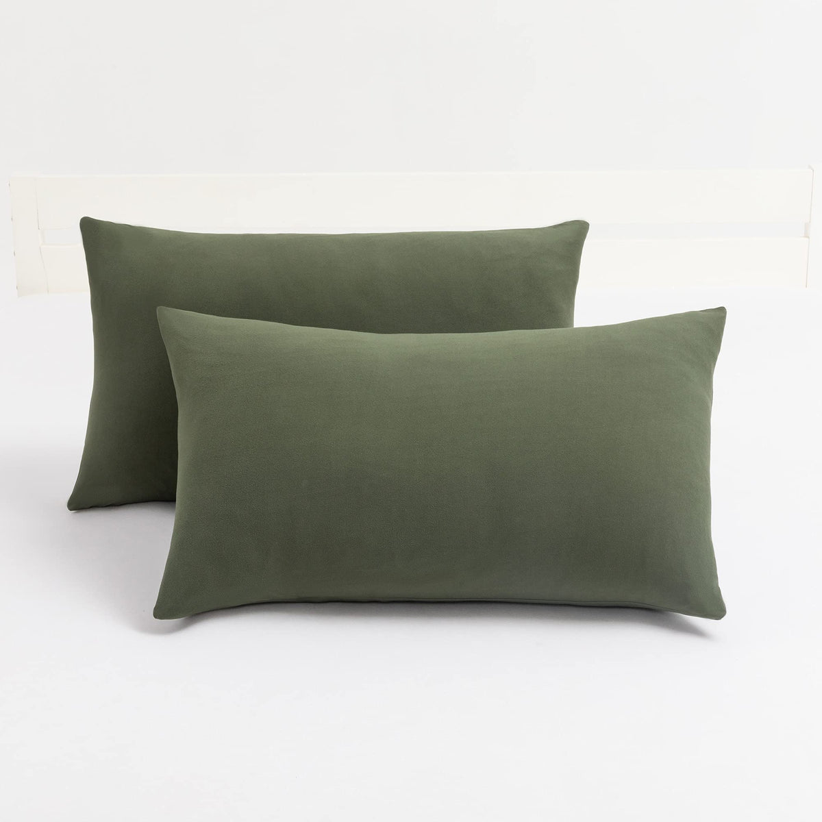 N&Y HOME Jersey Knit Pillow Cases Standard/Queen Set of 2, Light Gray