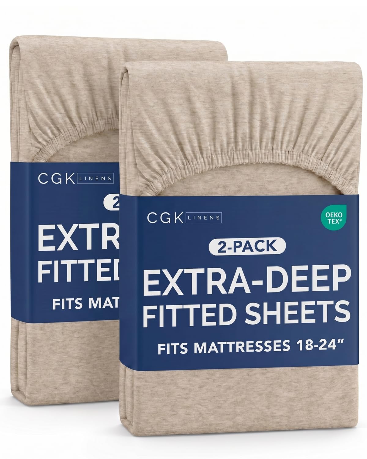 CGK Extra Deep Queen Single Fitted Sheet Only - Brown