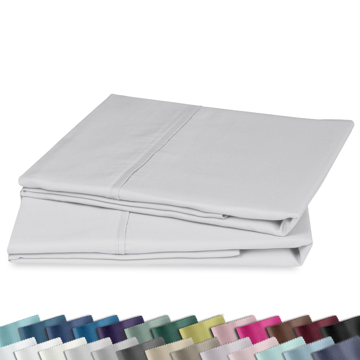 California Design Den 2-Pack Pillow Cases Standard Size, 100% Cotton Sateen