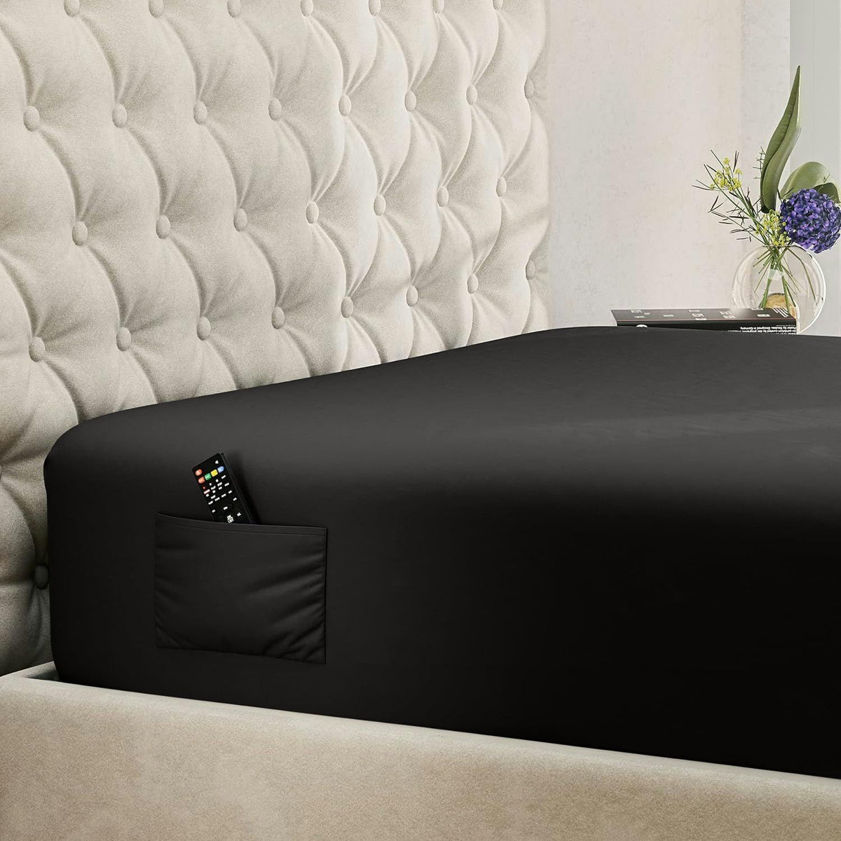 DREAMCARE King Fitted Sheet Only - Extra Deep Pocket Fitted Sheet - Fits up to 21 inch Mattress - Deep Pocket King Sheets - Hotel Luxury - Oeko-Tex Certified Sheets - (Grey)