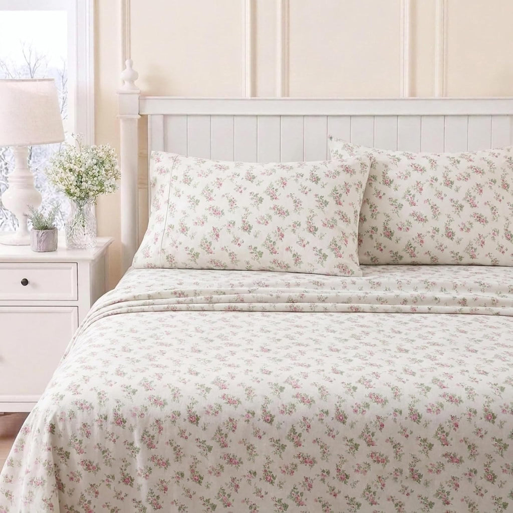 Laura Ashley - Twin Sheet Set with Fitted Sheet & Pillowcase