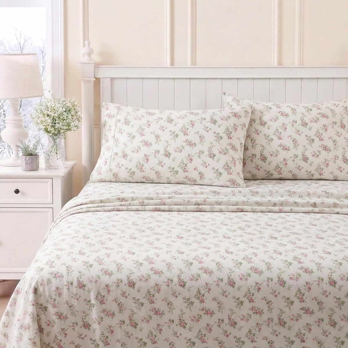 Laura Ashley - Twin Sheet Set with Fitted Sheet & Pillowcase