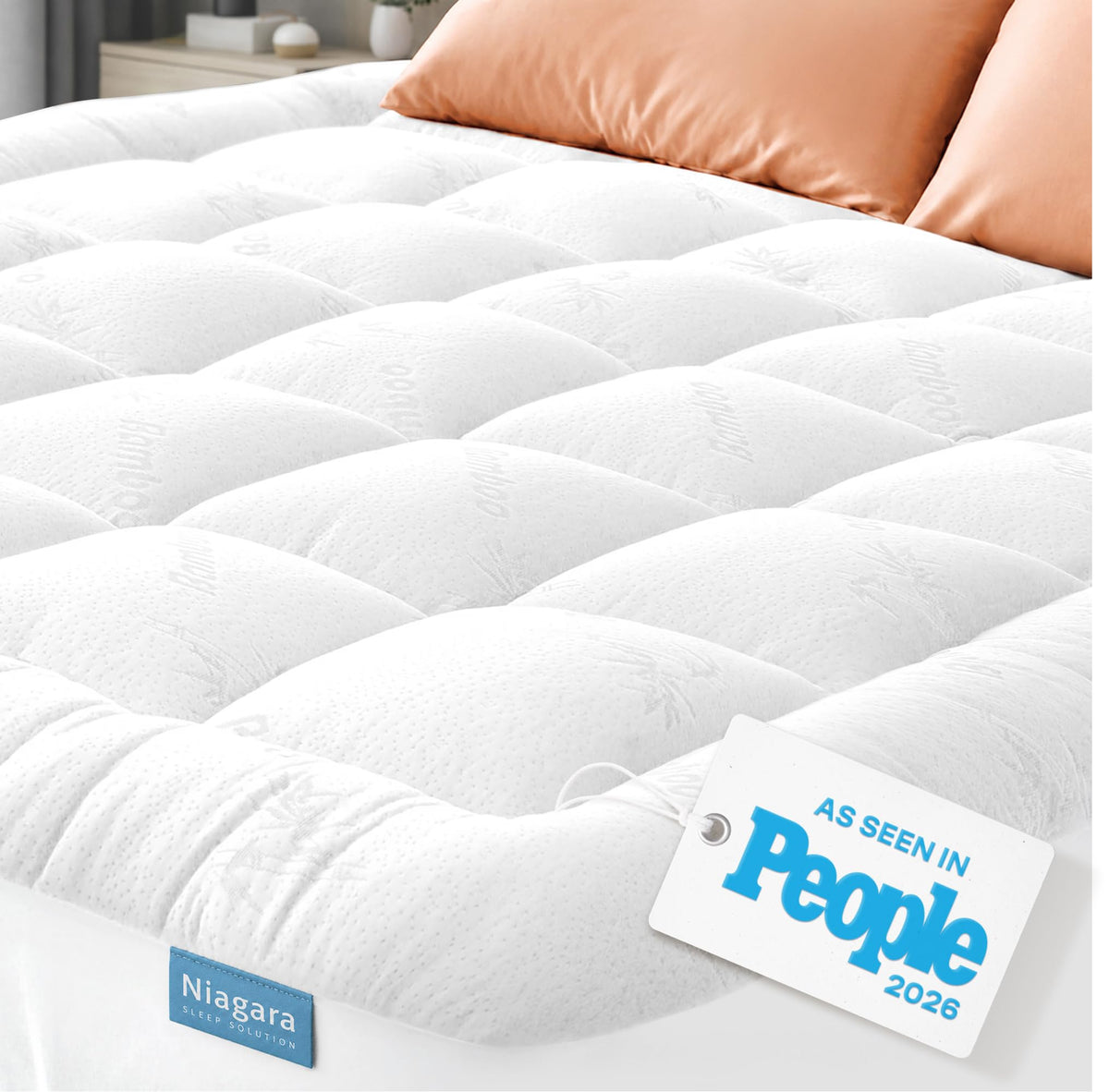 Niagara Sleep Solution Queen Ultra Soft Mattress Topper — Back Pain Relief