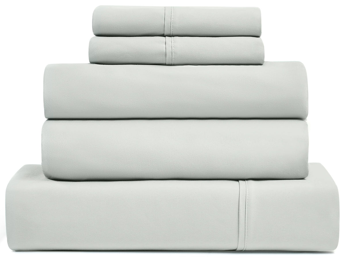 UGG Hedi King Size Sheets Set, Luxury Cooling Sheets, 4-Piece, Grey