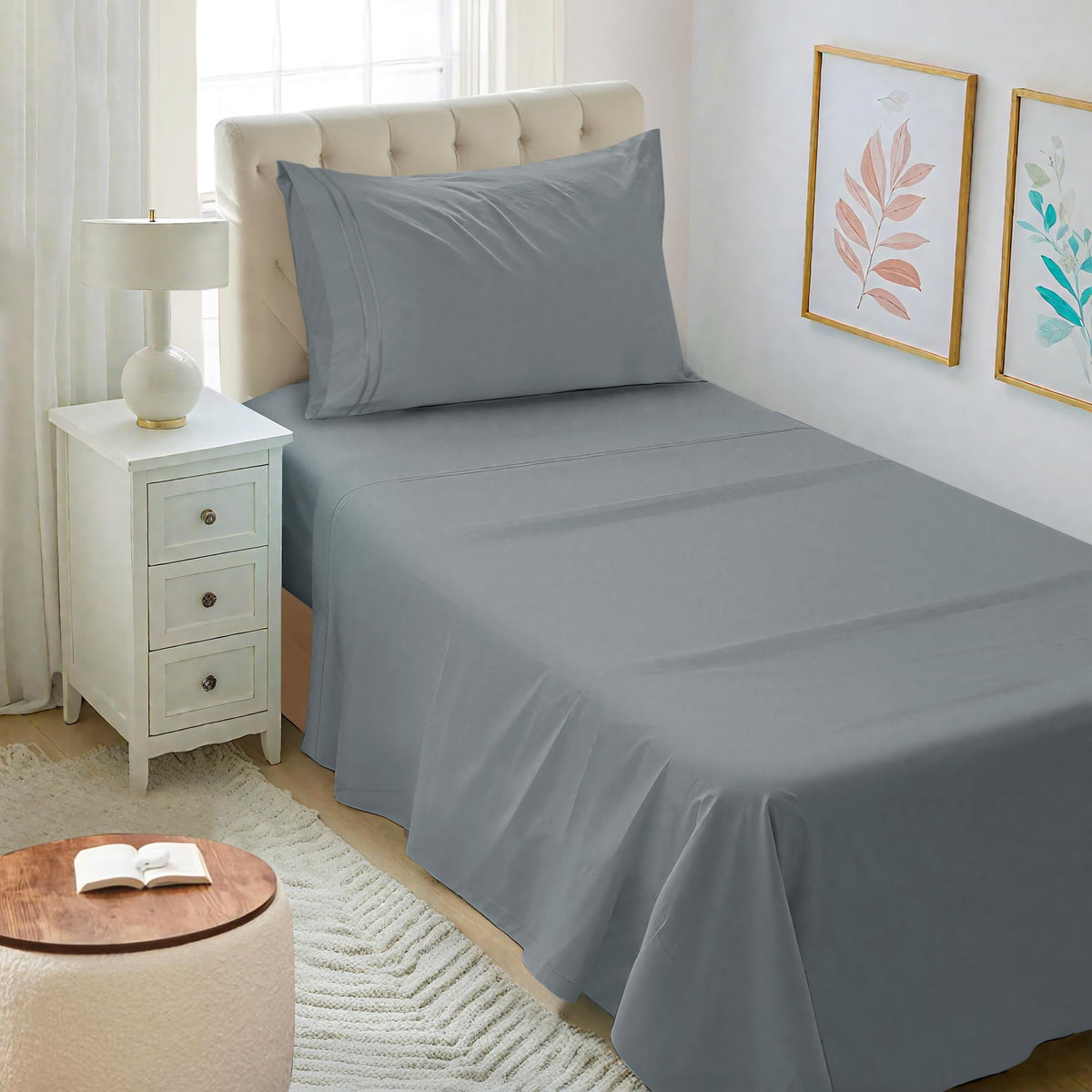 Mejoroom Queen Size Sheet Set - Hotel Luxury 1800 Bedding Sheets & Pillowcases - Deep Pocket Fitted Sheet, Soft, Breathable, Wrinkle & Fade Resistant - 4 Piece (Queen, Blush Pink)