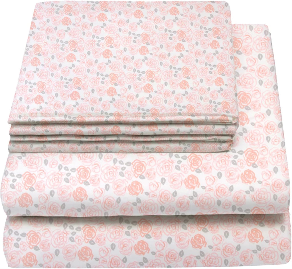 Full Sheets Set Kids Boys/Girls, Bed Sheets Kids, Cute Bed Sheet, Includes Flat, Fitted and 2 Pillowcases, 4 Piece