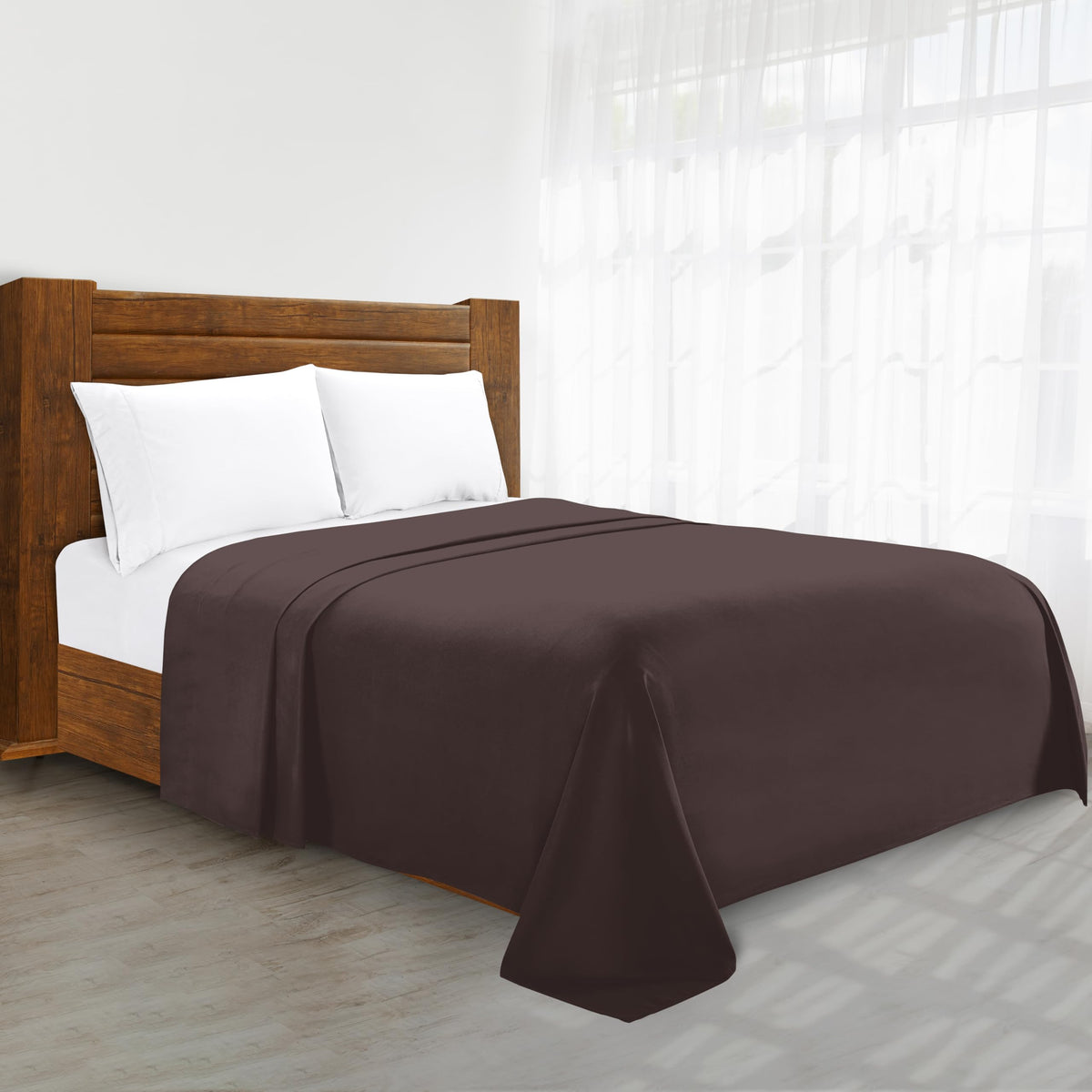 Luxury Flat Sheet on Amazon Elegant Comfort Wrinkle-Free 1500 Premier Hotel Quality 1-Piece Flat Sheet, King Size, Cream